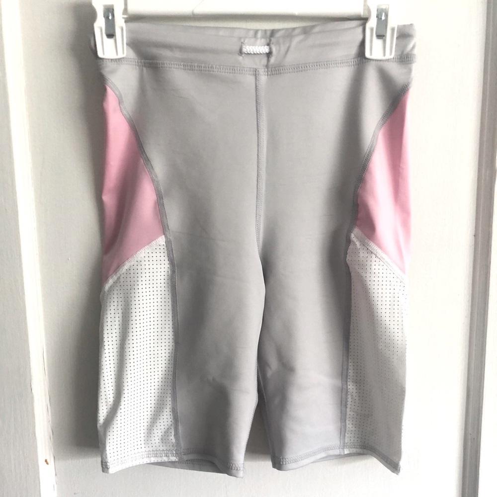 Gray/Pink Biker Shorts